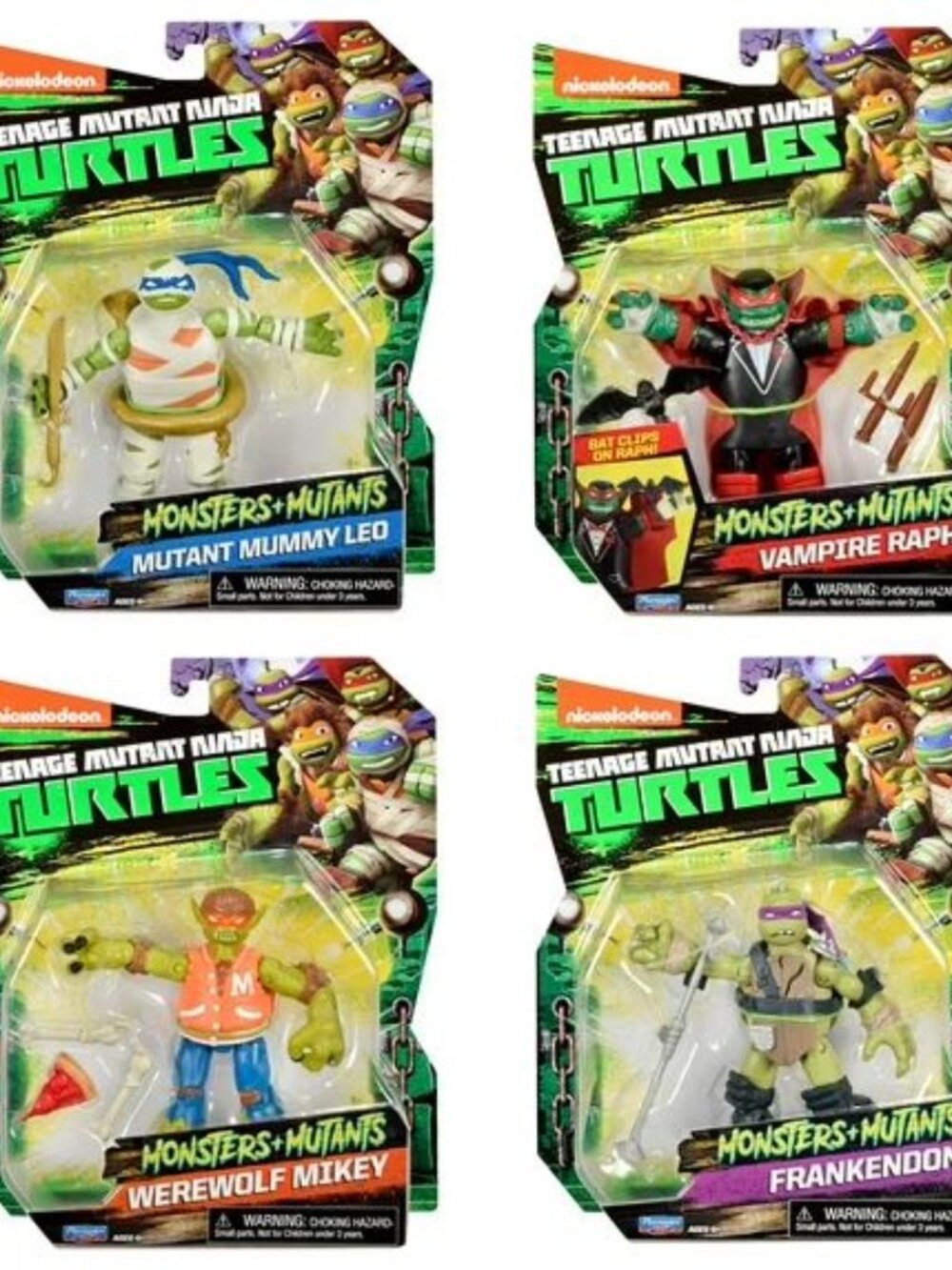 Brand New Teenage Mutant Ninja Turtles Monster Mutant Figures Soft Bundle 4-Pack